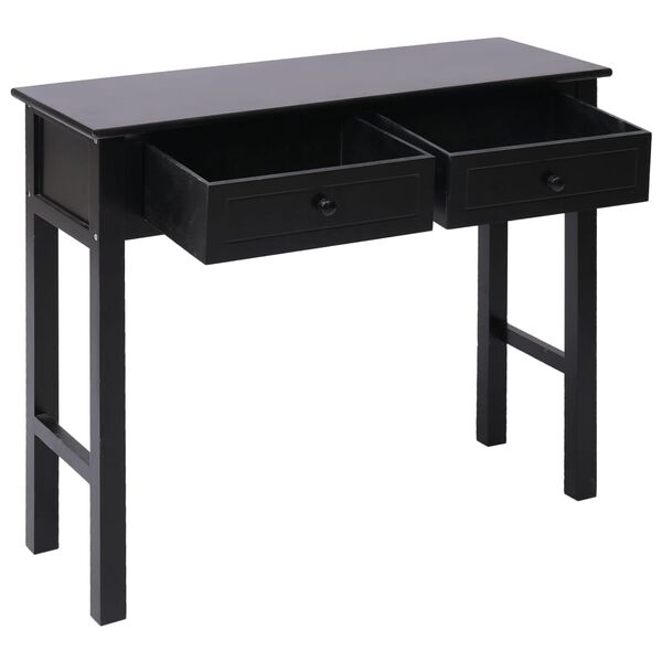 vidaXL Table console Noir 90 x 30 x 77 cm Bois