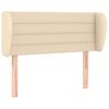 vidaXL T&ecirc;te de lit avec oreilles Cr&egrave;me 83x23x78/88 cm Tissu