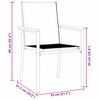 vidaXL Ensemble de salle &agrave; manger pour jardin 7 pcs Noir