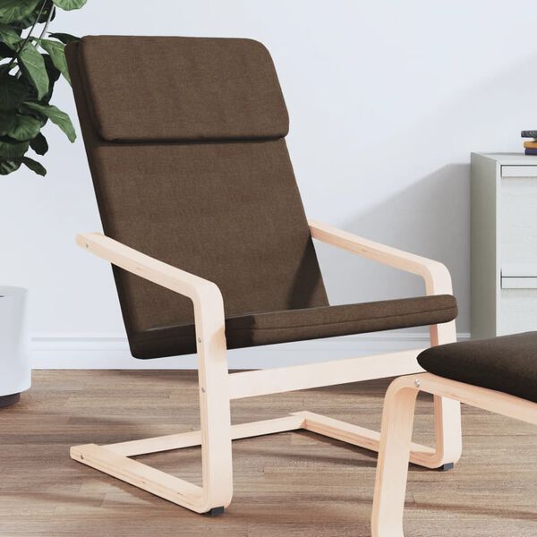 vidaXL Chaise de relaxation Marron fonc&eacute; Tissu