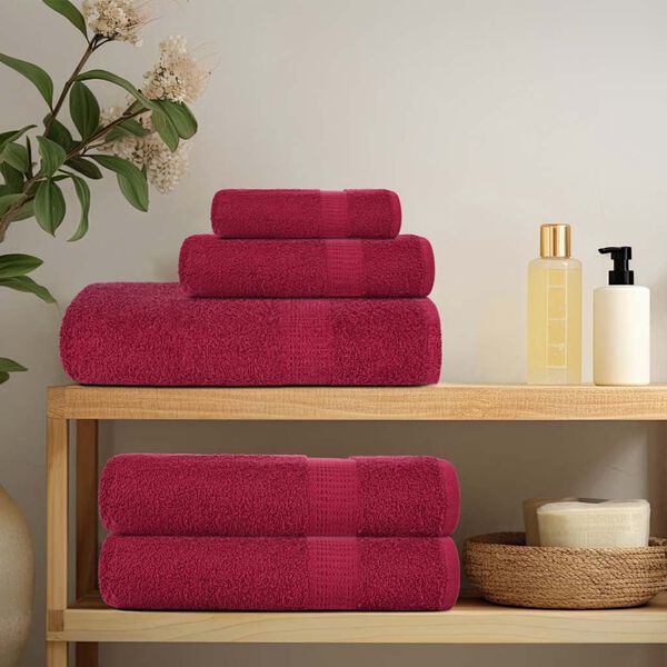 vidaXL Serviettes de douche FROGN 2 pcs bordeaux 70x140cm 360 g/m&sup2;