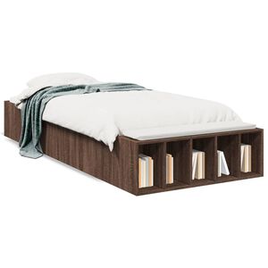 vidaXL Cadre de lit sans matelas ch&ecirc;ne marron 100x200 cm