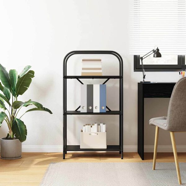 vidaXL &Eacute;tag&egrave;re Ch&ecirc;ne noir 60 x 30 x 109 cm Bois d'ing&eacute;nierie