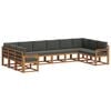 vidaXL Ensemble de canap&eacute;s d'ext&eacute;rieur 10 pc Naturel et Anthracite