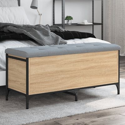 vidaXL Banc de rangement chêne sonoma 102x42x45 cm bois d'ingénierie