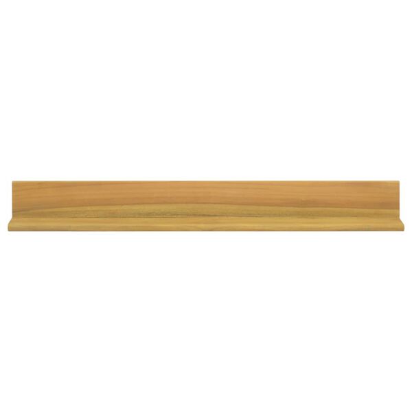 vidaXL &Eacute;tag&egrave;res murales 2 pcs 90x10x10 cm Bois de teck massif