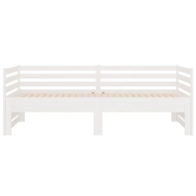 vidaXL Lit coulissant Blanc 2x(90x190) cm Bois de pin massif