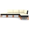 vidaXL Salon de jardin 6 pcs avec coussins R&eacute;sine tress&eacute;e Noir