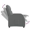 vidaXL Fauteuil inclinable Gris fonc&eacute; Tissu