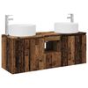 vidaXL Ensemble d'armoire de salle de bain 3 pc Bois ancien