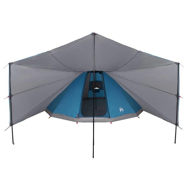 vidaXL Tente Tipi familiale avec toit Bleu et gris 510 x 690 x 330 cm