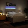 vidaXL Sommier &agrave; lattes de lit avec matelas Cr&egrave;me 140x190 cm Tissu