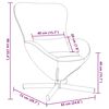 vidaXL Fauteuil &oelig;uf Cr&egrave;me 63 x 73 x 90 cm Velours