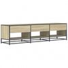 vidaXL Meuble TV ch&ecirc;ne sonoma 180x40x46 cm bois d'ing&eacute;nierie