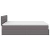 VidaXL Cadre de lit ottoman avec matelas gris 140x190 cm similicuir