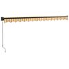 vidaXL Auvent r&eacute;tractable jaune et blanc 4x3 m tissu et aluminium