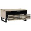 vidaXL Table basse Beige et Noir 80 x 54 x 40 cm Bois d'acacia massif