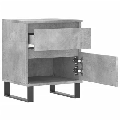vidaXL Table de chevet gris béton 40x35x50 cm bois d’ingénierie