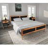 vidaXL Cadre de lit avec tables de chevet Bois d'acacia solide