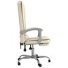 vidaXL Fauteuil de massage inclinable de bureau Crème Similicuir