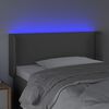 vidaXL T&ecirc;te de lit &agrave; LED Gris 93x16x78/88 cm Similicuir