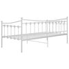 vidaXL Cadre de canap&eacute;-lit sans matelas blanc m&eacute;tal 90x200 cm