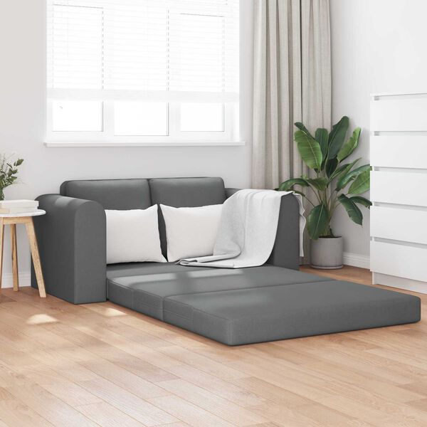 vidaXL Canap&eacute;-Lit 60cm Gris fonc&eacute; tissu