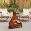 vidaXL Braise Marron 50 x 43 x 52 cm Acier patin&eacute;