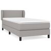 vidaXL Sommier &agrave; lattes de lit avec matelas Gris clair 100x200cm Tissu