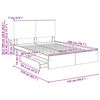 vidaXL Lit de Rangement Gris Sonoma 140 x 200 cm Bois d'ing&eacute;nierie