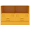 vidaXL Meuble TV jaune moutarde 67x39x44 cm acier