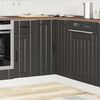 vidaXL Armoire d'angle de cuisine Lucca noir bois d'ing&eacute;nierie