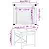 vidaXL Socle pour machine &agrave; laver avec &eacute;tag&egrave;re coulissante Blanc