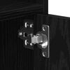 vidaXL Armoire avec &eacute;tag&egrave;re avec roue Ch&ecirc;ne noir 60 x 48 x 74,5 cm