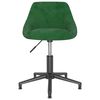 vidaXL Chaise pivotante de salle &agrave; manger Vert fonc&eacute; Velours