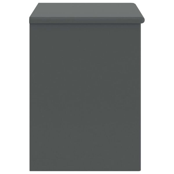 vidaXL Table de chevet Gris foncé 35x30x40 cm Bois de pin massif