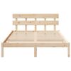vidaXL Cadre de lit Marron 140 x 200 cm Bois de pin massif