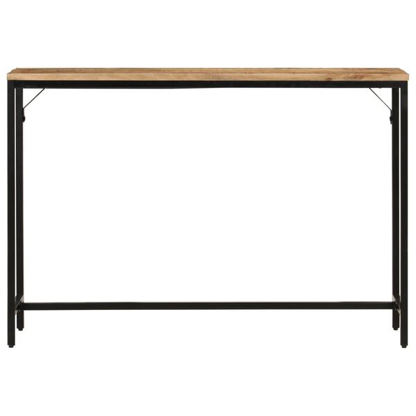 vidaXL Table console 110x30x75 cm bois de manguier massif brut et fer