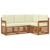 vidaXL Ensembles de canap&eacute;s avec coussin 4 pcs Naturel et Cr&egrave;me
