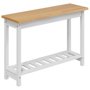 VidaXL Table console EKAI Blanc 112 x 35 x 76 cm Bois de pin massif