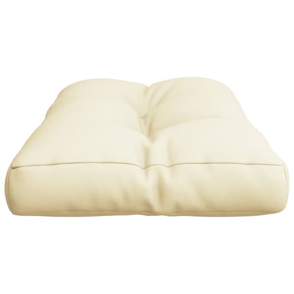 vidaXL Coussin de palette cr&egrave;me 80x40x12 cm tissu