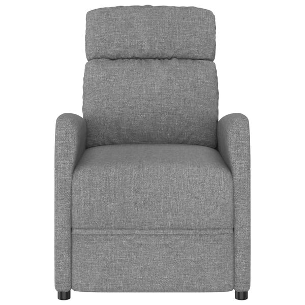 vidaXL Fauteuil inclinable Gris clair Tissu