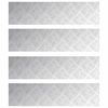 vidaXL Nez de marche 4 pc 80 x 20 cm Argent&eacute; Aluminium Rectangulaire