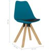 vidaXL Ensemble de salle &agrave; manger 7 pcs Turquoise et noir