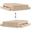 vidaXL Cadre de lit sans matelas avec tiroirs 160x200 cm bois de pin