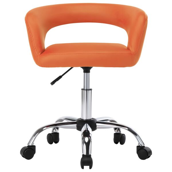 vidaXL Chaises &agrave; manger lot de 4 orange similicuir