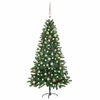 vidaXL Arbre de No&euml;l artificiel pr&eacute;-&eacute;clair&eacute; et boules 180 cm vert