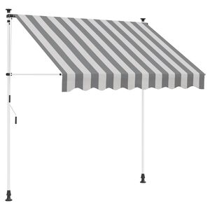 vidaXL Auvent r&eacute;tractable manuel Anthracite et blanc 300 cm