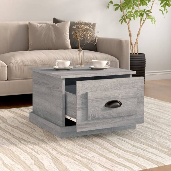 vidaXL Table basse Sonoma gris 50x50x35 cm Bois d'ing&eacute;nierie