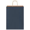 vidaXL Sacs en papier 50 pcs avec poign&eacute;es bleu 32x12x42 cm